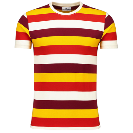 MADCAP BEATCOMBER STRIP TEE, ZINFANDEL MIX
