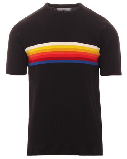 Britpop Rainbow Stripe Knit Tee