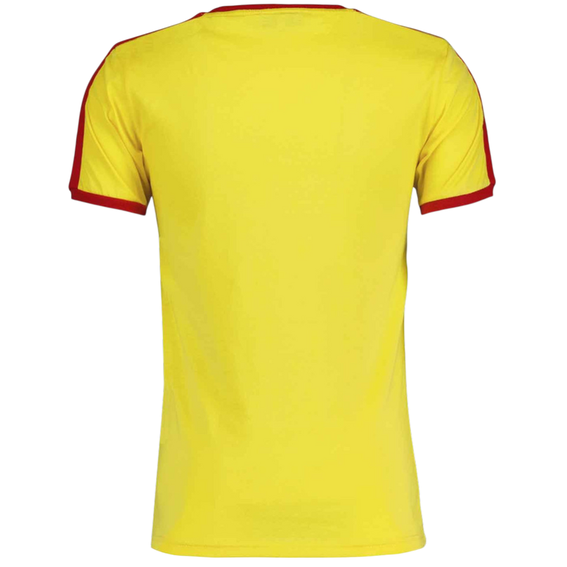 Disco Ringer Retro 70s Stripe Tee in Yellow