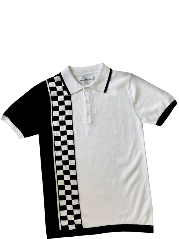 Maytal Mod Ska Check Stripe Polo