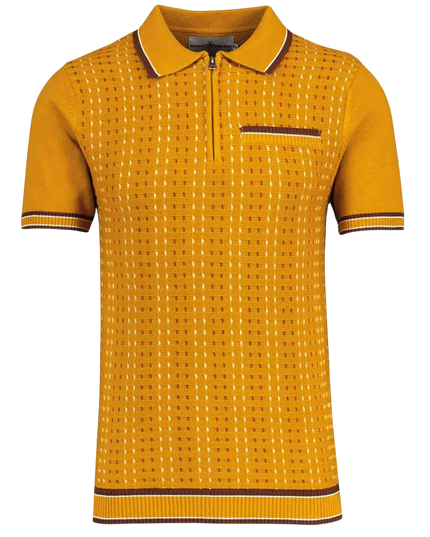 MADCAP MILES JACQUARD POLO, BUCKTHORN