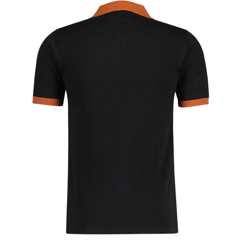 MADCAP TAPE KNIT POLO SHIRT, BLACK
