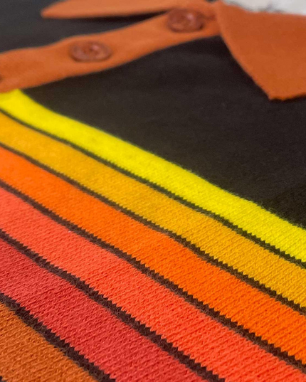 MADCAP TAPE KNIT POLO SHIRT, BLACK