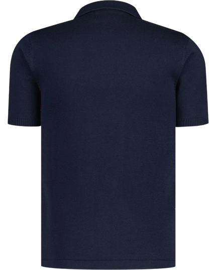 MADCAP Step On Men's Retro Mod Knitted Polo, Navy Blazer