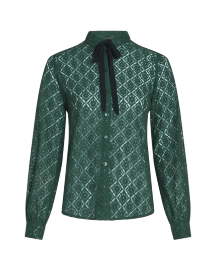 King Louie Maisie Blouse Artiste Lace, Amazon Green