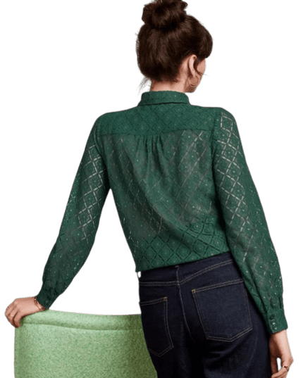 King Louie Maisie Blouse Artiste Lace, Amazon Green