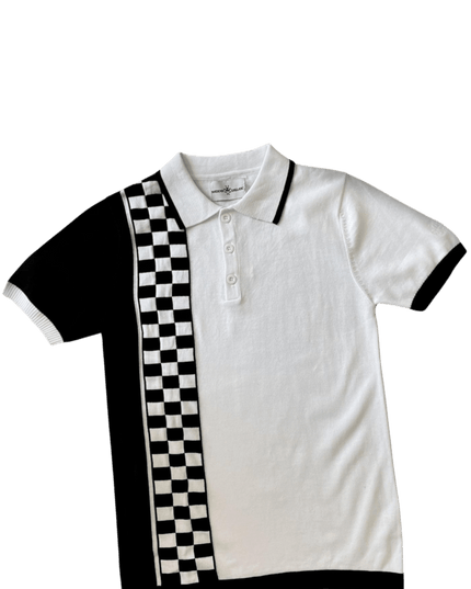 SKA&SOUL Maytal Mod Ska Kratka Paski Polo