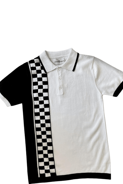 MADCAP  Maytal Mod Ska Check Stripe Polo