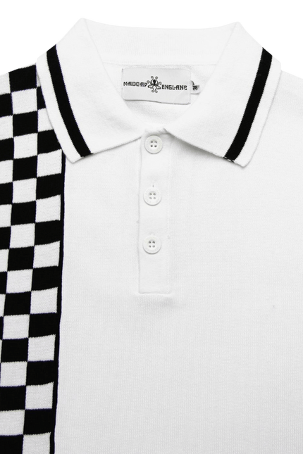 MADCAP  Maytal Mod Ska Check Stripe Polo