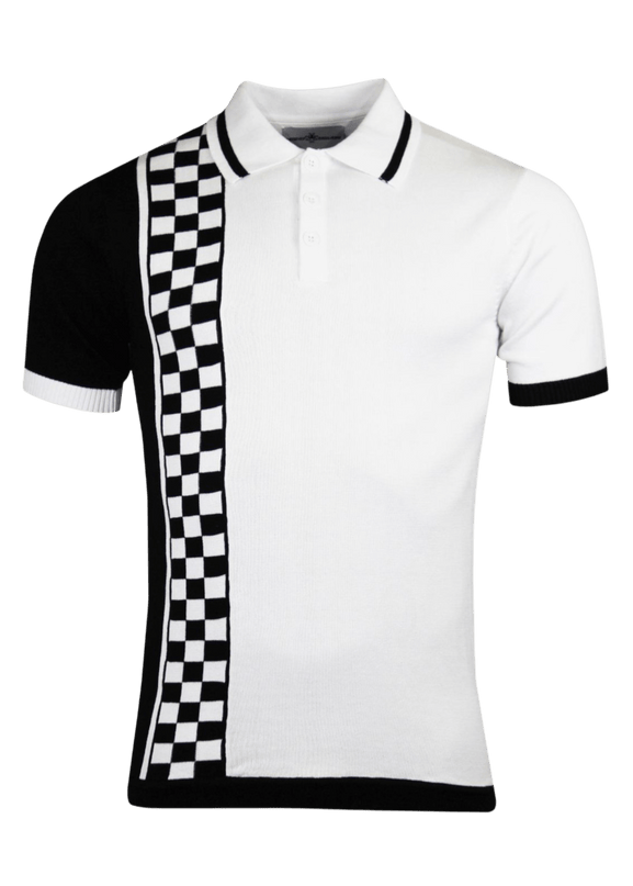 Maytal Mod Ska Check Stripe Polo