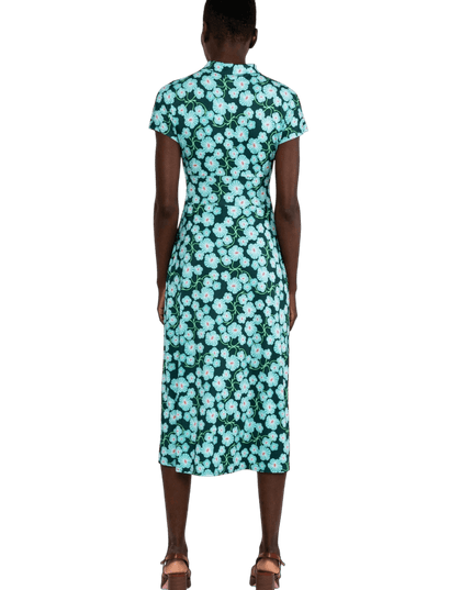 BLUTSGESCHWISTER Midi Dress Now We Are Talking Ease, in springy glade