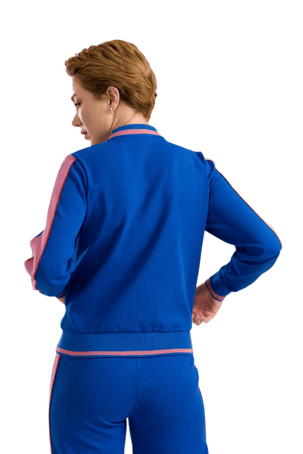 LALAMOUR Nora Bomber Jacket - Punta Di Roma Blue