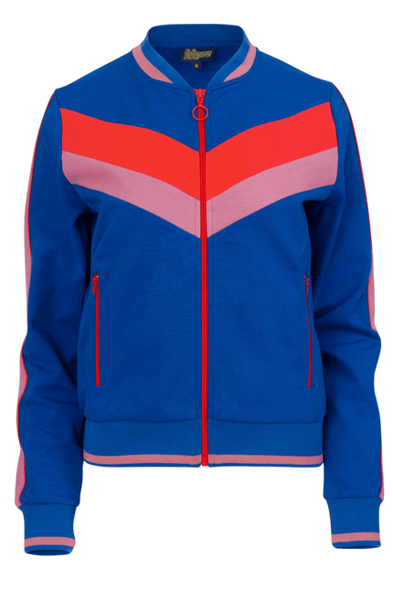 LALAMOUR Nora Bomber Jacket - Punta Di Roma Blue