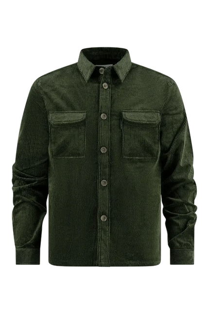 overshirt rib dark green - Rok&Billie, The Unique Rebel Boutique