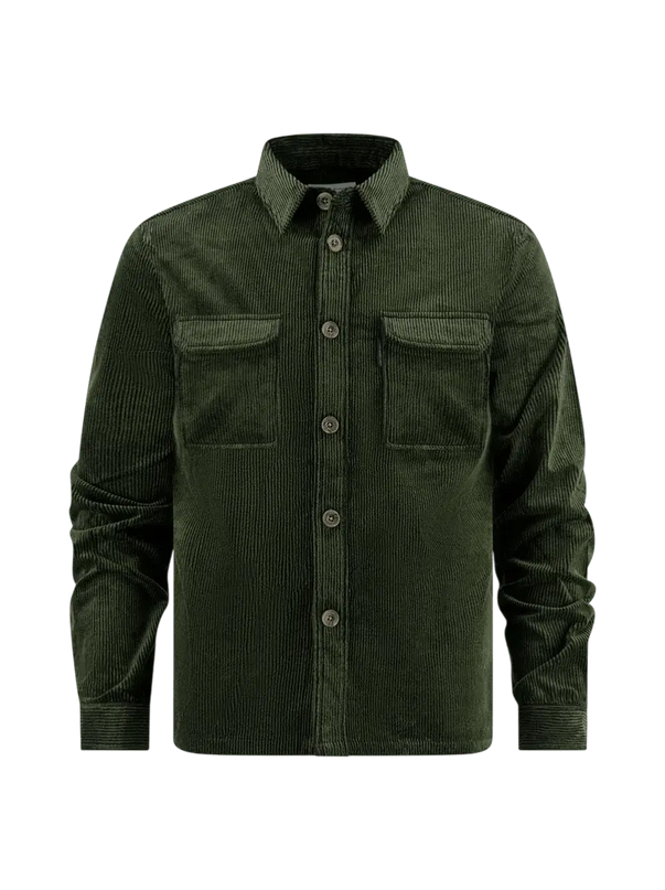 overshirt rib dark green - Rok&Billie, The Unique Rebel Boutique