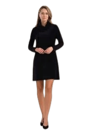 LALAMOUR Pleun Tunique Rib Velours plain black