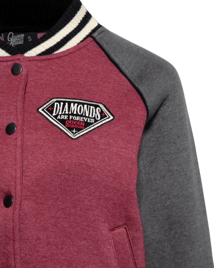Raglan Sweet Jakke Diamonds Bordeaux