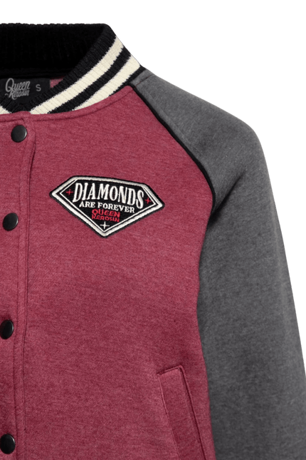 Raglan Sweet Jakke Diamonds Bordeaux