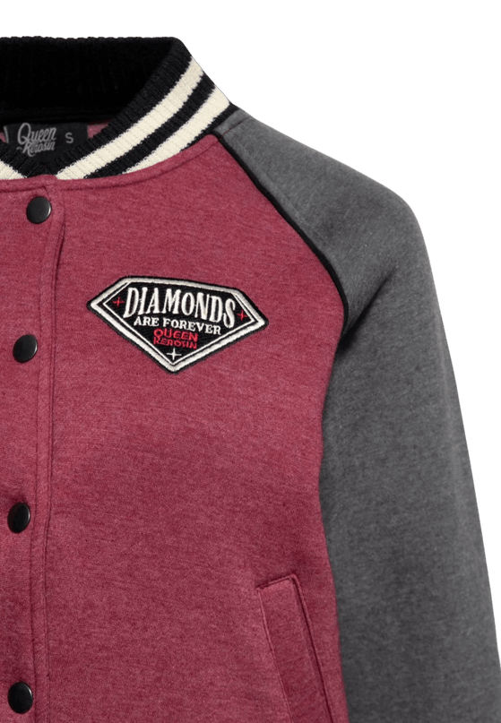 Raglan Sweet Jacket Diamonds Bordeaux