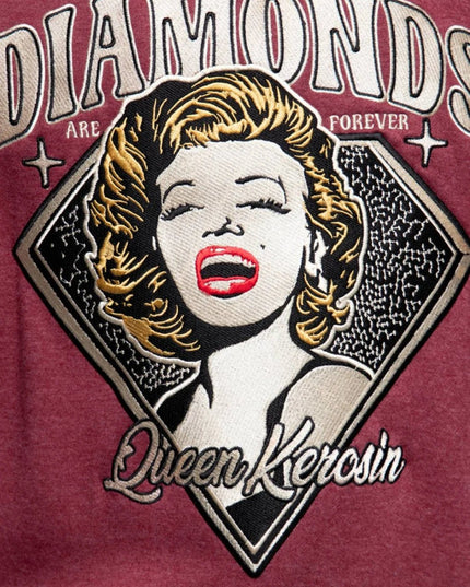 Raglan Sweet Jakke Diamonds Bordeaux