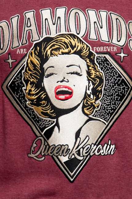 Raglan Sweet Jakke Diamonds Bordeaux