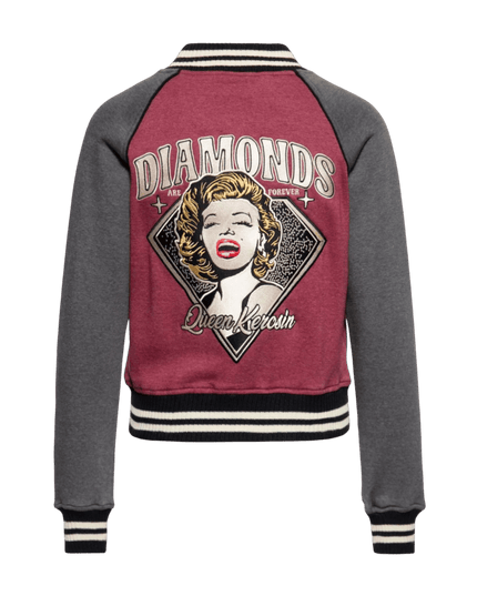 Raglan Sweet Jakke Diamonds Bordeaux