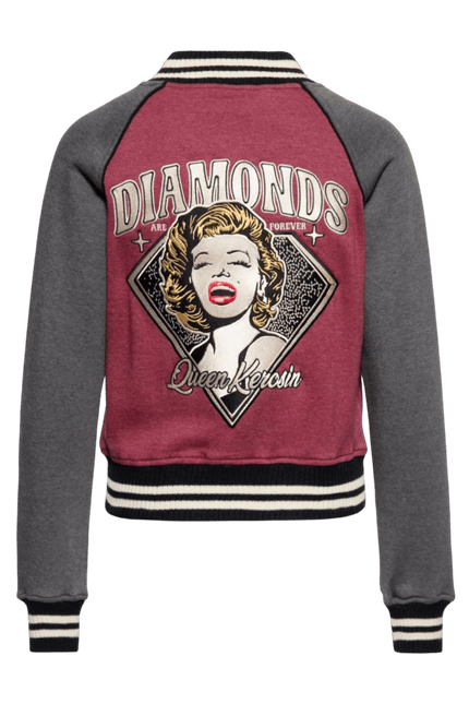 Raglan Sweet Jakke Diamonds Bordeaux