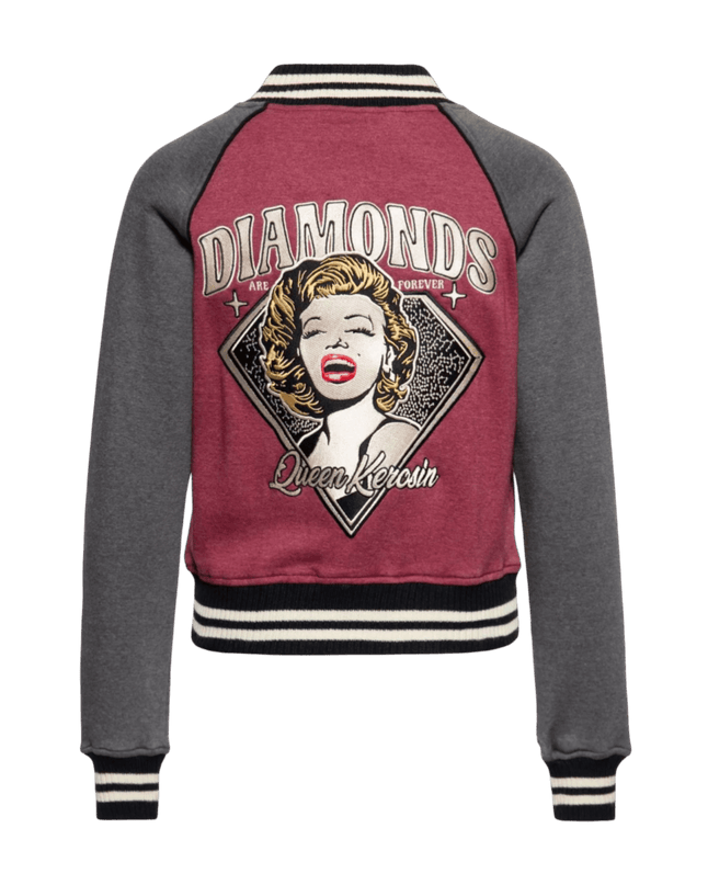 Raglan Sweet Jacket Diamonds Bordeaux