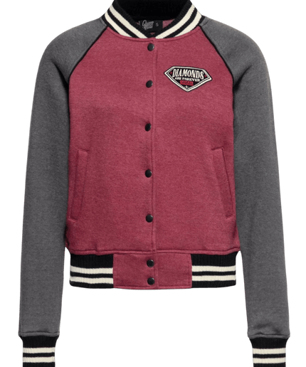 QUEEN KEROSIN Raglan Sweet Jacket Diamonds Bordeaux