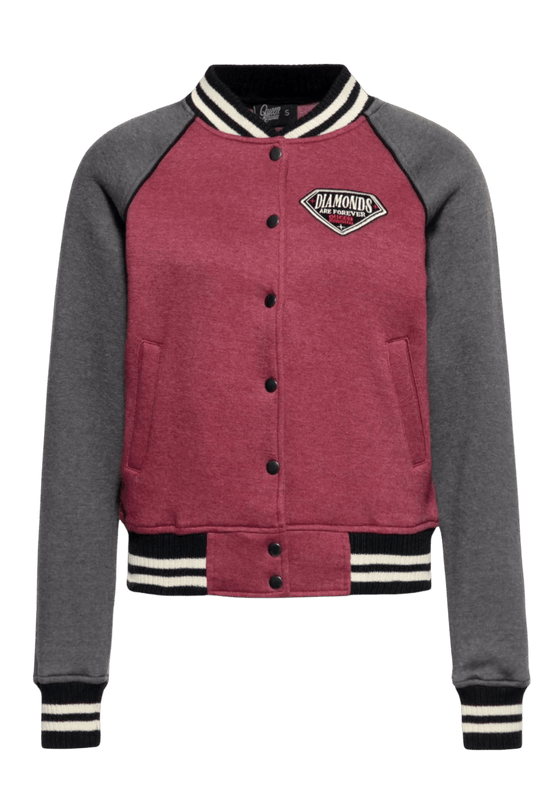 Raglan Sweet Jacket Diamonds Bordeaux