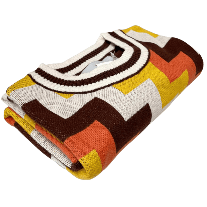 T-shirt Rainmaker Retro anni '70 a jacquard step in Potting Soil