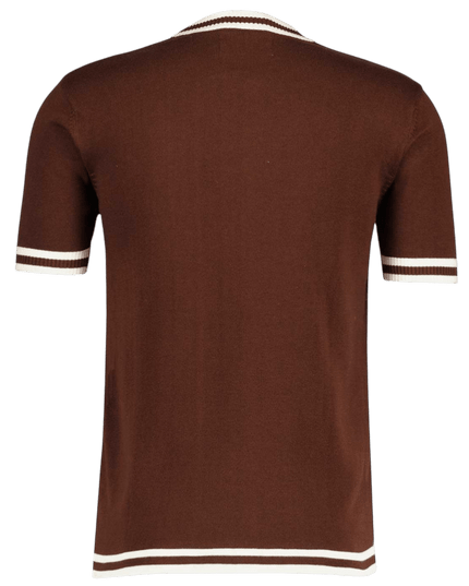 Rainmaker Retro 70s Step Jacquard Knit Tee in Potting Soil