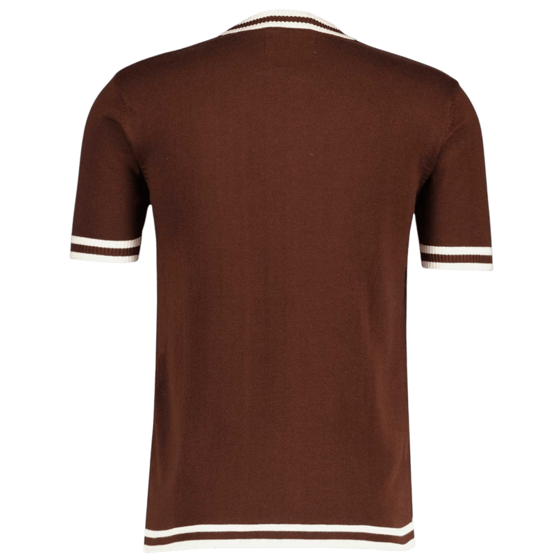 T-shirt Rainmaker Retro anni '70 a jacquard step in Potting Soil