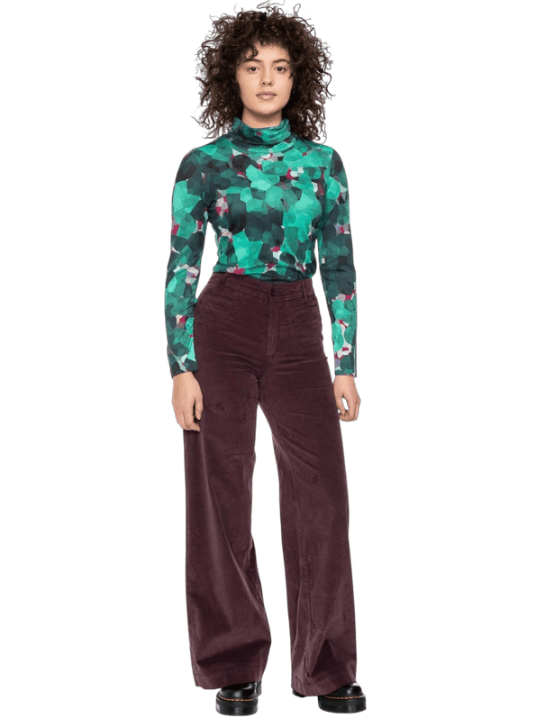 Rolli top met col, groen