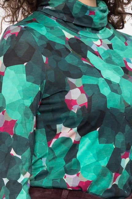 Rolli top met col, groen