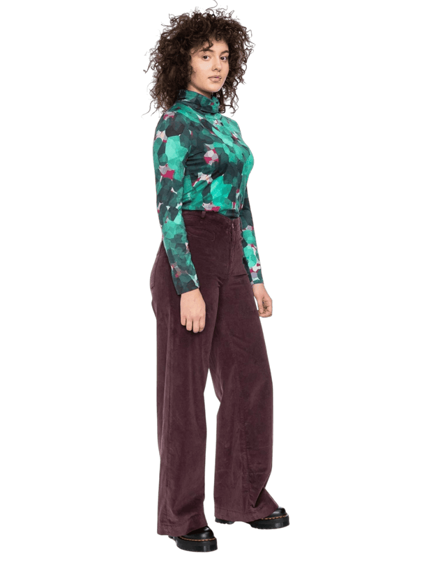 Rolli top met col, groen