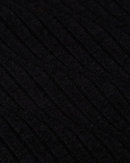 King Louie Rollneck Top Uni Rib Black