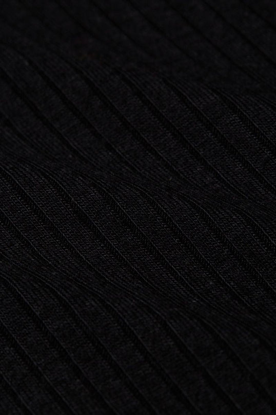 King Louie Rollneck Top Uni Rib Black