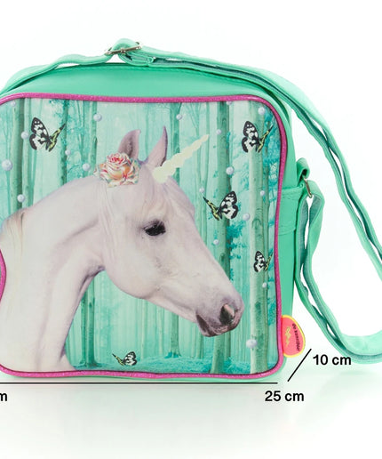 BOLSO CUADRADO DE HOMBRO KUNSTBOER, UNICORNIO