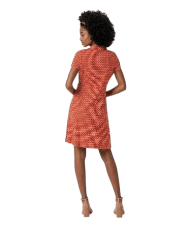 SURKANA Short stretchy shirt dress red