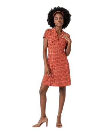SURKANA Short stretchy shirt dress red