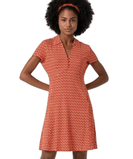 VESTIDO CAMISERO CORTO ELÁSTICO SURKANA ROJO