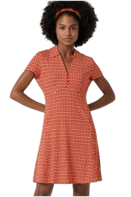 SURKANA Short stretchy shirt dress red