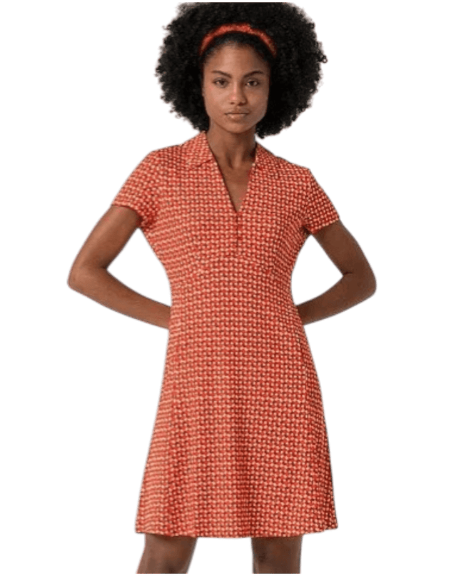 SURKANA Short Stretchy Shirt Dress Red