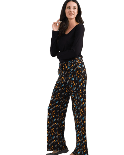 LALAMOUR Sue Trousers Jersey, autumn leaves