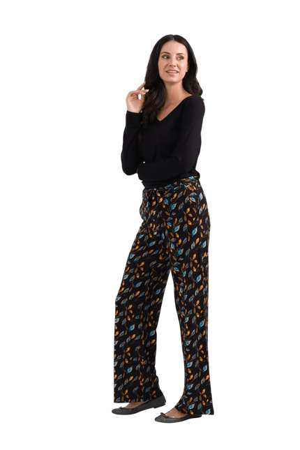 LALAMOUR Sue Trousers Jersey, autumn leaves