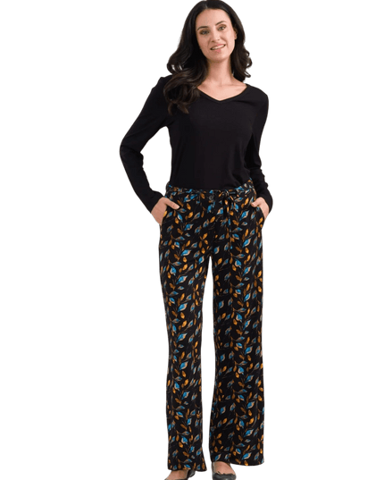 LALAMOUR Sue Trousers Jersey, autumn leaves