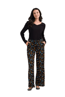 LALAMOUR Sue Trousers Jersey, autumn leaves