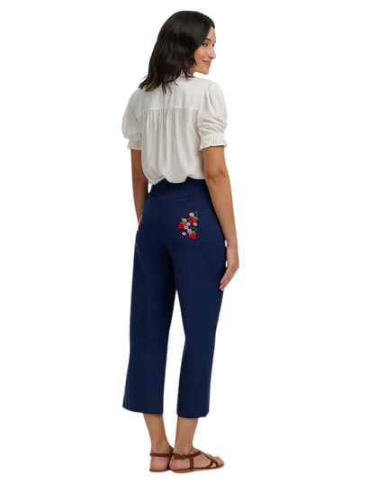 SUGAR HILL BRIGHTON Angelique Shirred Top Off White, Wild Strawberry
