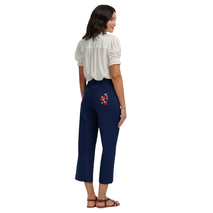 SUGAR HILL BRIGHTON Angelique Shirred Top Off White, Wild Strawberry